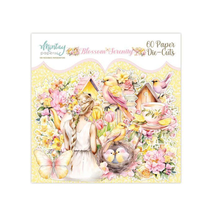 Ensemble de 60 die-cuts, Collection Blossom Serenity