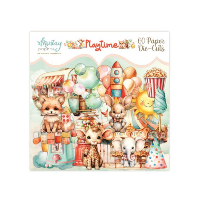 Ensemble de 60 die-cuts, Mintay, Collection Playtime