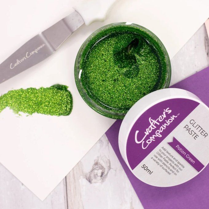 Glitter paste, Halloween & Fall, Crafter's companion, couleur : Potion green - 50ml 