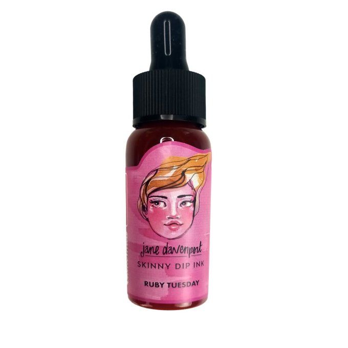 Jane Davenport, flacon, encre/aquarelle - 30ml - couleur Ruby tuesday