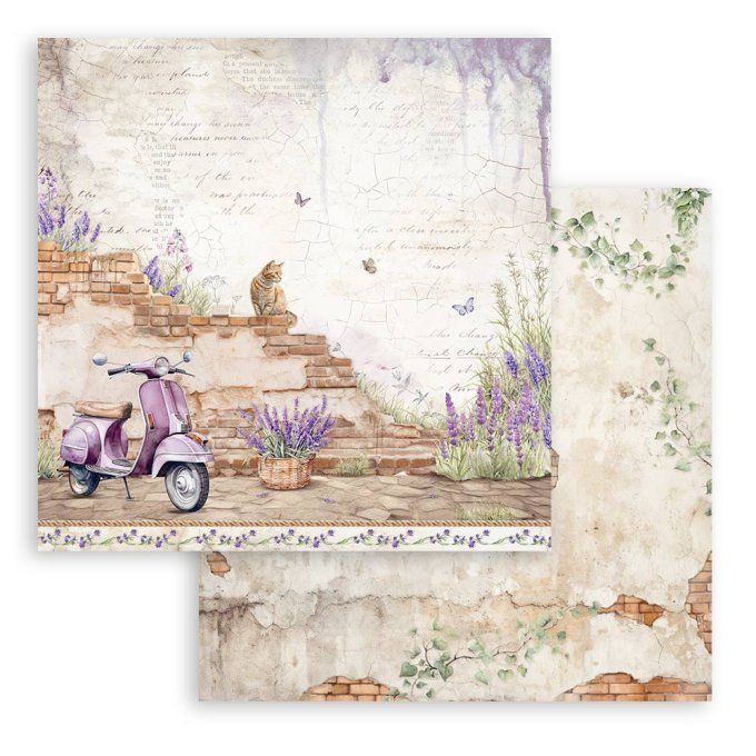 Papier scrapbooking, 30.5x30.5cm, Lavender, Stamperia