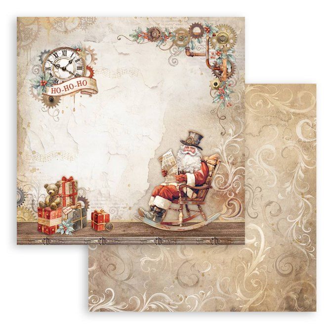 Papier scrapbooking, 30.5x30.5cm, Gear up for christmas, Stamperia