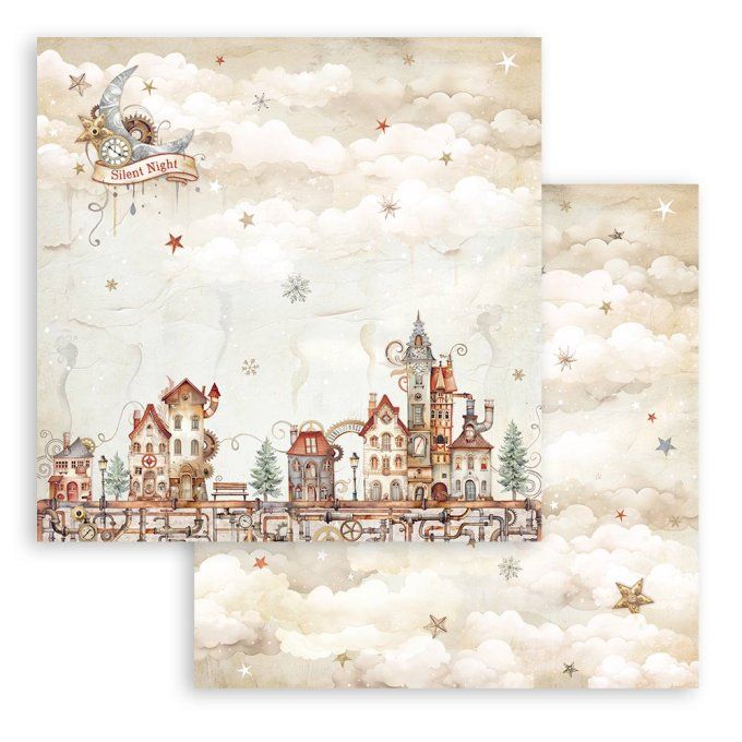 Papier scrapbooking, 30.5x30.5cm, Gear up for christmas, Stamperia