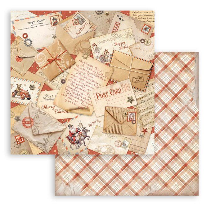 Papier scrapbooking, 30.5x30.5cm, Gear up for christmas, Stamperia