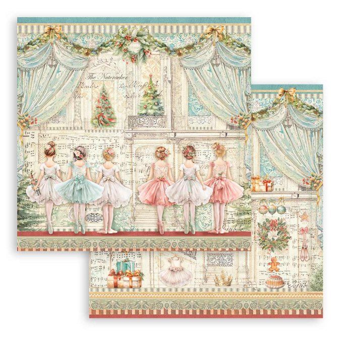 Papier scrapbooking, 30.5x30.5cm, The Nutcracker, Stamperia