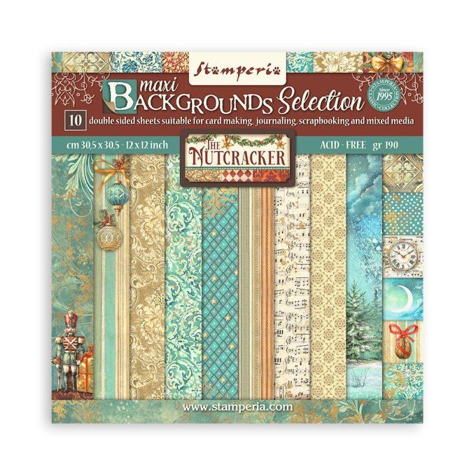 Papier scrapbooking, 30.5x30.5cm, The Nutcracker, Stamperia - Background