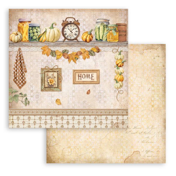 Papier scrapbooking, 30.5x30.5cm, Golden Harmony  - Stamperia - 10 feuilles