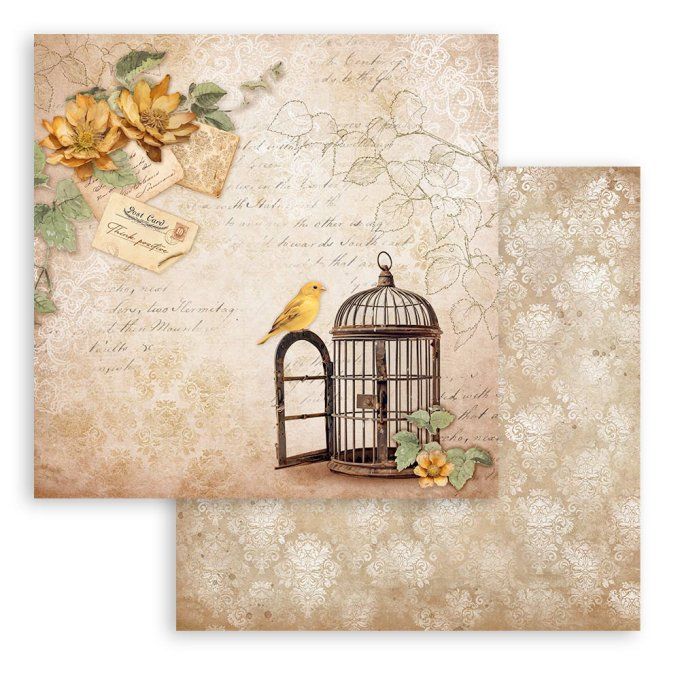 Papier scrapbooking, 30.5x30.5cm, Golden Harmony  - Stamperia - 10 feuilles