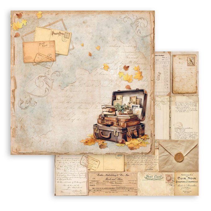 Papier scrapbooking, 30.5x30.5cm, Golden Harmony  - Stamperia - 10 feuilles