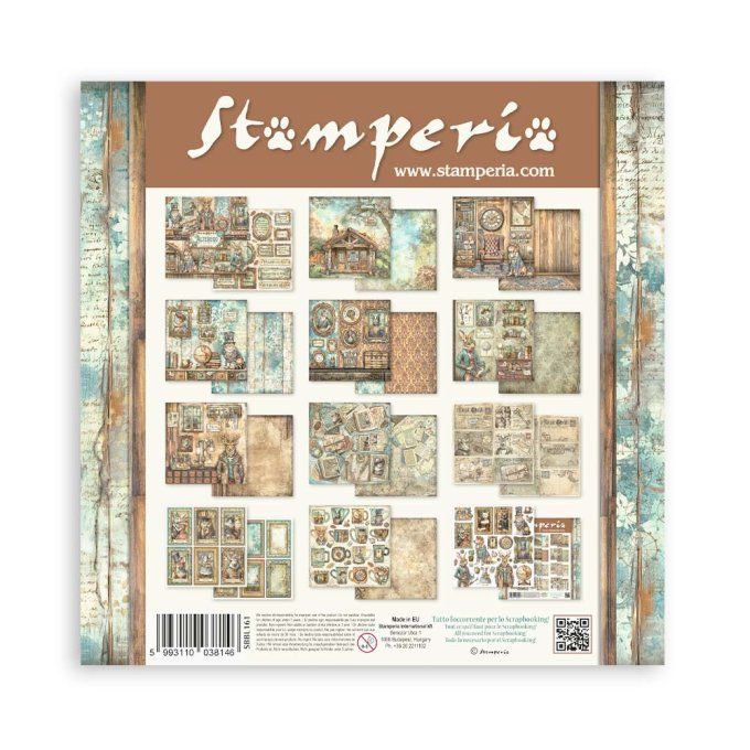 Papier scrapbooking, 30.5x30.5cm, Alterego  - Stamperia - 10 feuilles