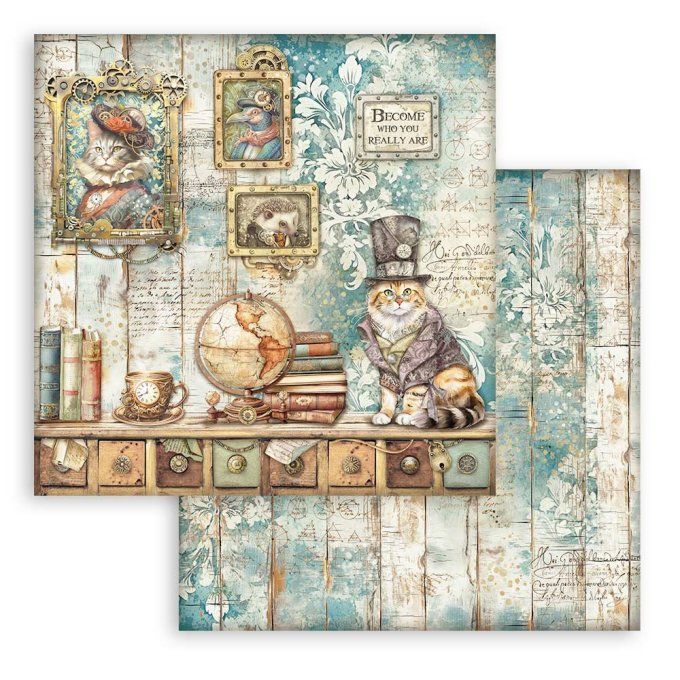 Papier scrapbooking, 30.5x30.5cm, Alterego  - Stamperia - 10 feuilles