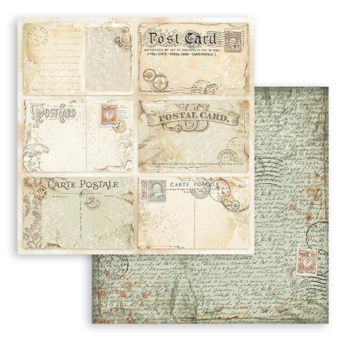 Papier scrapbooking, 30.5x30.5cm, Alterego  - Stamperia - 10 feuilles - Background