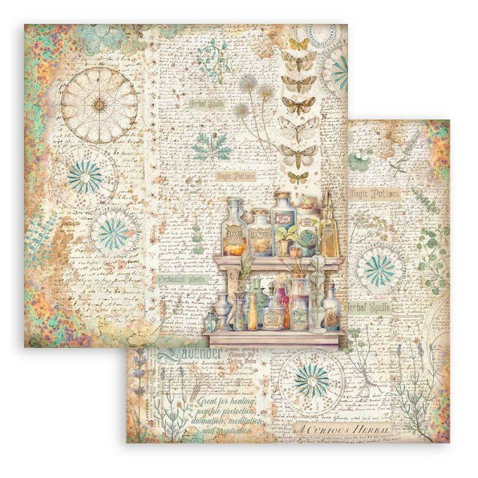 Collection Fortune, 20x20cm - 10 feuilles motif recto verso - Stamperia 
