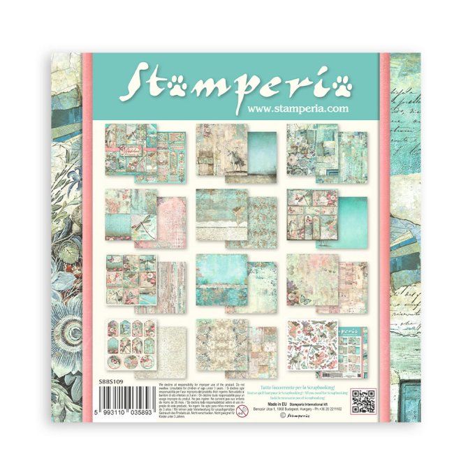 Papier scrapbooking, 20x20cm, Wonderland  - Stamperia