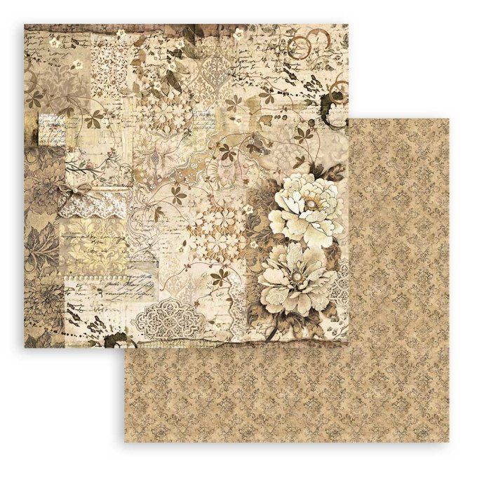 Papier scrapbooking, 20x20cm, Old lace - Stamperia - 10 feuilles