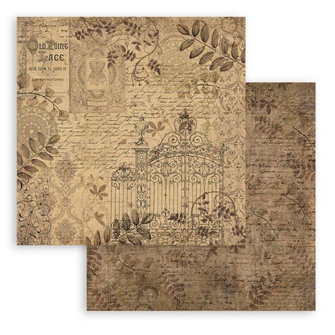 Papier scrapbooking, 20x20cm, Old lace - Stamperia - 10 feuilles