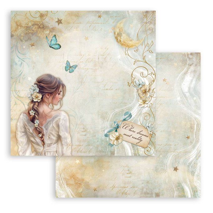 Papier scrapbooking, 20x20cm, Masquerade - Stamperia - 10 feuilles