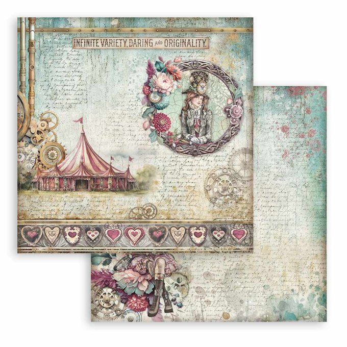 Papier scrapbooking, 20x20cm, Master of magic - Stamperia - 10 feuilles