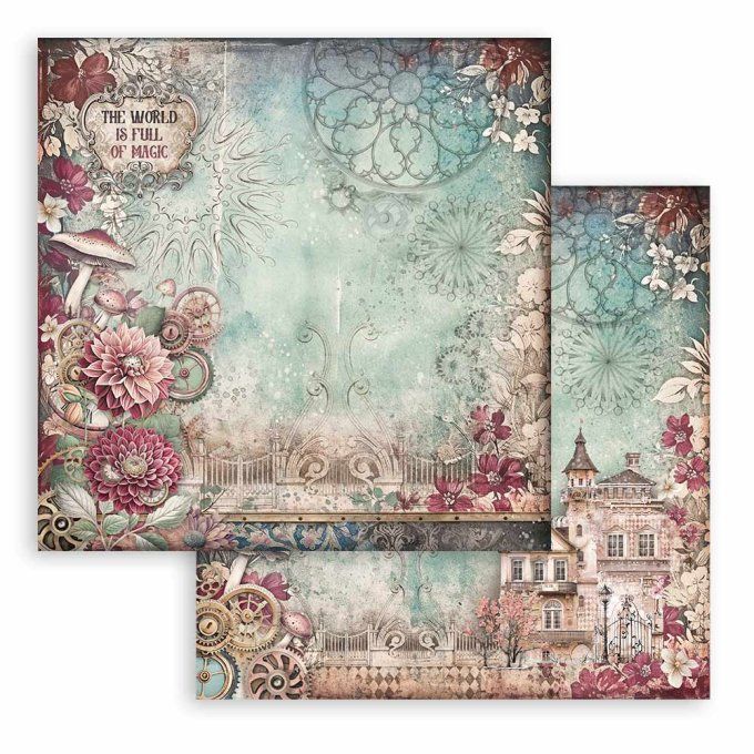 Papier scrapbooking, 20x20cm, Master of magic - Stamperia - 10 feuilles