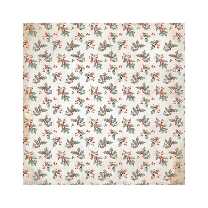 4 tissus polyester, collection : Gear up for christmas - Stamperia - dimension : 30x30cm