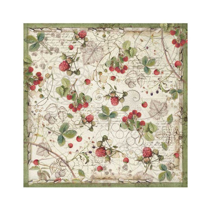 4 tissus polyester, collection : Forest - Stamperia - dimension : 30x30cm