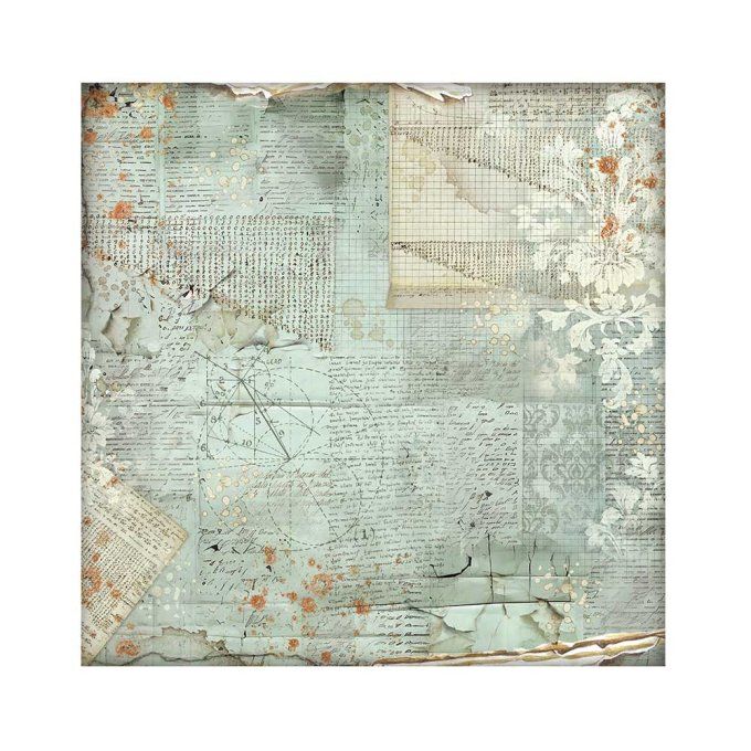 4 tissus polyester, collection : Alterego - Stamperia - dimension : 30x30cm