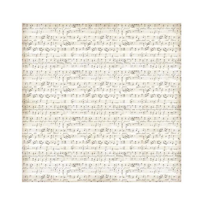 4 tissus polyester, collection : Music - Stamperia - dimension : 30x30cm 