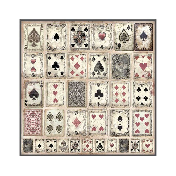 4 tissus polyester, collection : Master of magic - Stamperia - dimension : 30x30cm