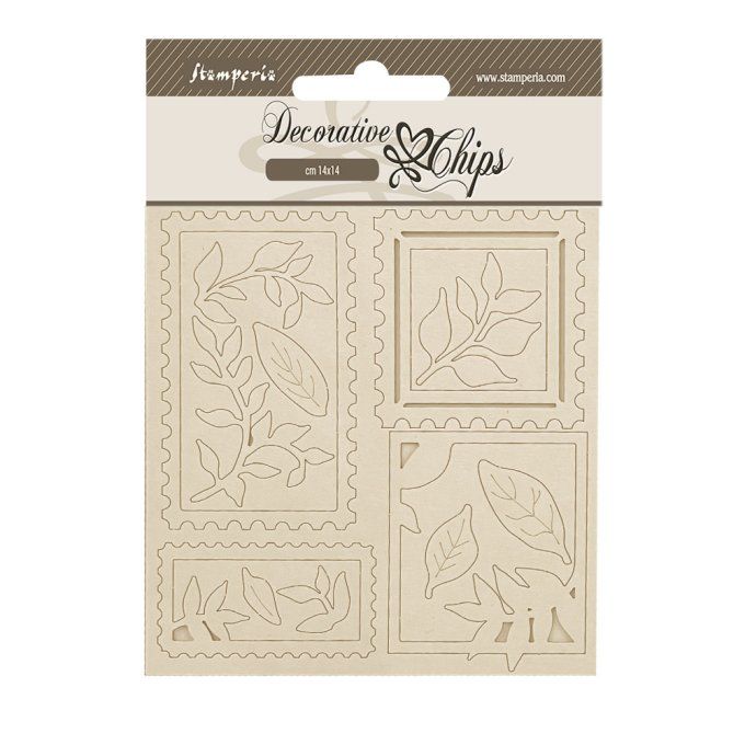 Stamperia, planche de chipboards - dimension 14x14cm - Dewdrops