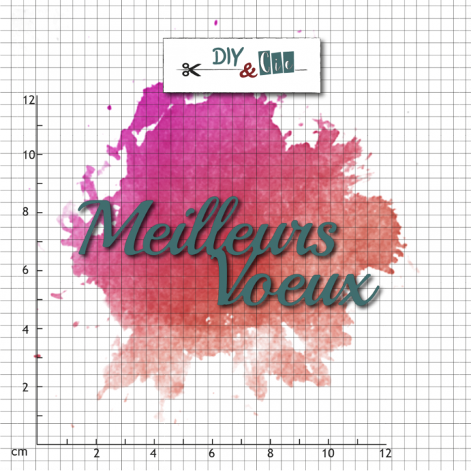 Die - Meilleurs voeux - DIY and Cie - Dimension : 11x4cm environ