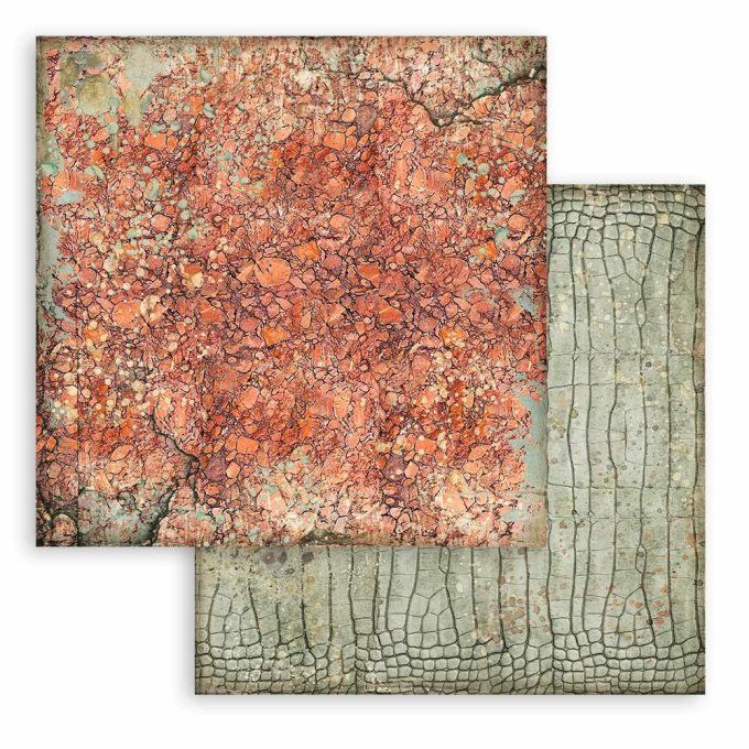 Collection Savana, background, 30x30cm - 10 feuilles motif recto verso - Stamperia - 190g