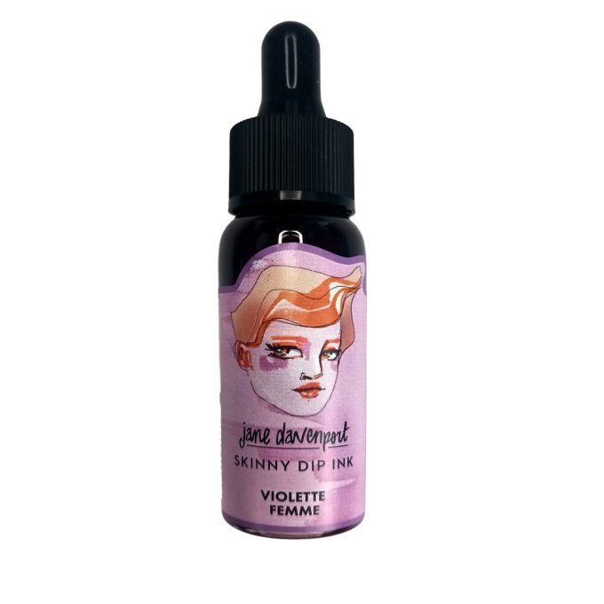 Jane Davenport, flacon, encre/aquarelle - 30ml - couleur Violette femme