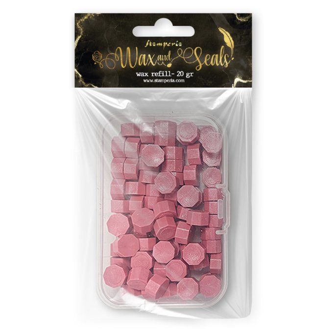 20g de cire, Stamperia - Couleur : Candy pink