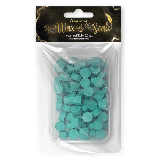 20g de cire, Stamperia - Couleur : Turquoise