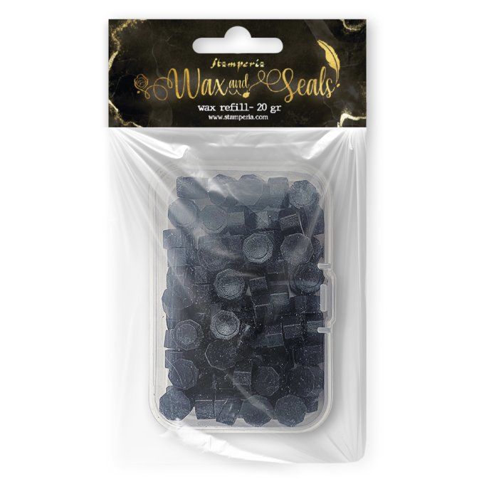 20g de cire, Stamperia - Couleur : Matt black